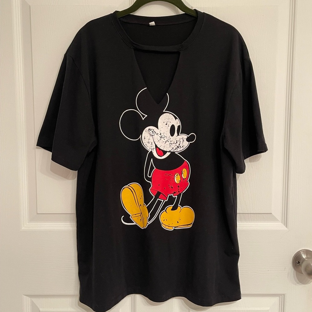 2/$10 Mickey Mouse V-Neck Crew Cut tshirt in size XL 10/12